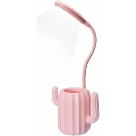 Lampe de Bureau Sans Fil, Lampe de Table Liseuse LED Tactile Luminosité Ajustable avec Pot à Crayon Bureau Décoration Cadeau Originale pour Ado Fille Enfant - Rose (1/4)