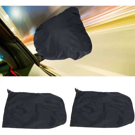 Funda para espejo retrovisor y salpicadero de coche - 4 piezas (32x27cm) fabricadas en tafetán de poliéster 190T plateado - resistente al frío e impermeable para todo tipo de coches. (1/5)