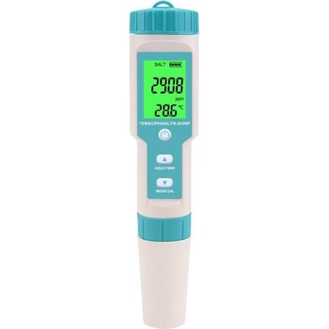 7 in 1 PH Meter High Accuracy ph Tester Digital for Water TDS /EC /Salinity/Temp/ORP/S. G/PH Pen Tester Drinking Water, Hydroponics, Plants, Aquarium and Pool (1/4)