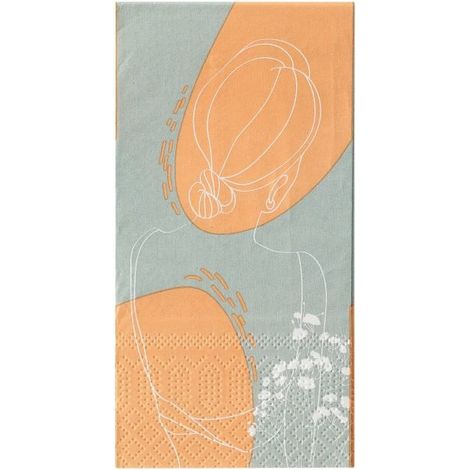 Eglo Servietten Belbari grün/orange 16,5 x 8 cm - 20er Pack Servietten