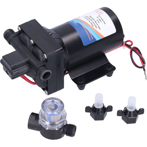 Pompe à membrane miniature DC haute pression 8 litres auto-amorçante surpresseur pour lavage auto et irrigation F42-103-055-202 (24V) (1/5)