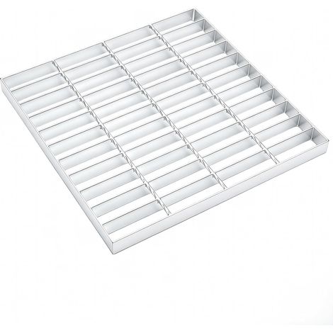 Grille D'Évacuation en Acier Galvanisé Couvercle de Drain Extérieur de 40x40cm Grilles de Drainage Robustes pour Allées Couvercle de Bassin de Rétention pour Garage Égout Gouttière (1/5)