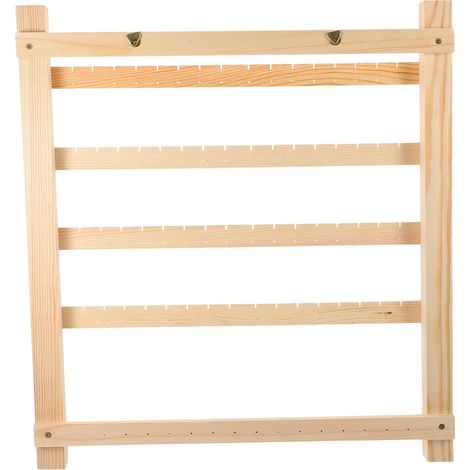 Présentoir Mural en Bois Massif pour Bijoux Organisateur Mural Grand Format pour Boucles D’Oreilles Colliers et Bracelets Étagère de Rangement Décorative pour Bijoux Suspendus (1/5)