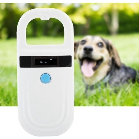 Lector de chips RFID, escáner de chips de identificación de mascotas con pantalla OLED brillante (0,