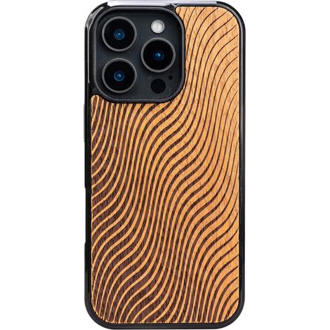 Custodia in legno Bewood per iPhone 16 Pro WAVES MERBAU (1/5)