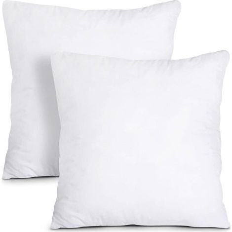 Coussins de garnissage 45 x 45 cm – Lot de 2 – Remplissage fibres de silicone souples – Confort optimal pour intérieur (1/5)