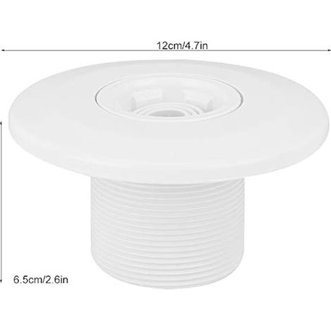 Buses de jet de piscine de 5 cm (2 pouces), sortie de refoulement pour piscine Civil Works, buse de massage à jet SPA à 360 degrés avec réglage du retour d'eau mural (1/5)