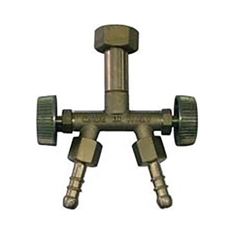 CROCIERA GPL 3 VIE + DADO BOMBOLA + RUBINETTI  OTTONE MM 10