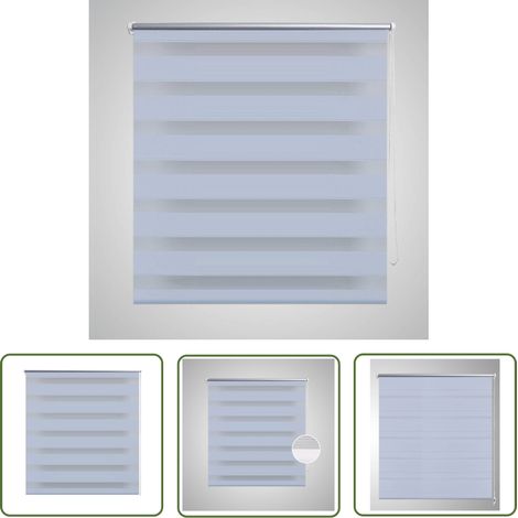 Doppelrollo 90 x 150 cm weiß - Doppelrollo - Fensterrollo - Raffstore - Lichtdurchlässig - Sichtgeschützt (1/5)