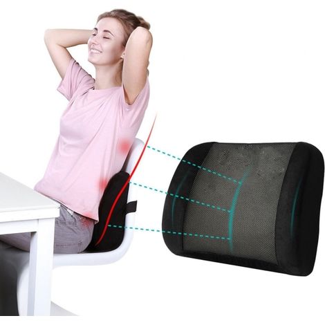 TrAdE Shop Traesio - Schienale Con Massaggio Ergonomico Schiena Supporto Lombare Auto Camper Ufficio -
