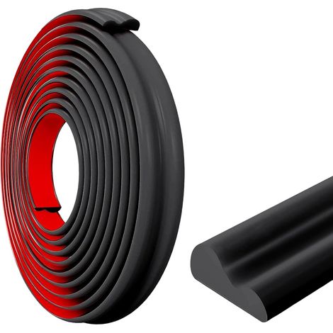 Moulures décoratives autocollantes - Pour plafond - Décollez et collez - Moulures murales en stuc pour bricolage - Décoration d'intérieur et protection murale - Noir - 22 mm (l) 6 m (L) (1/5)