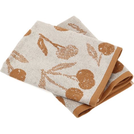 Lot de 2 torchons de cuisine éponge coton BING 50x50 cm (1/5)