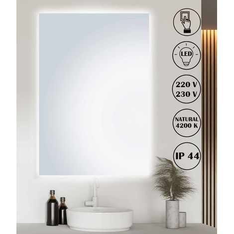 Miroir lumineux LED Luna 60x80