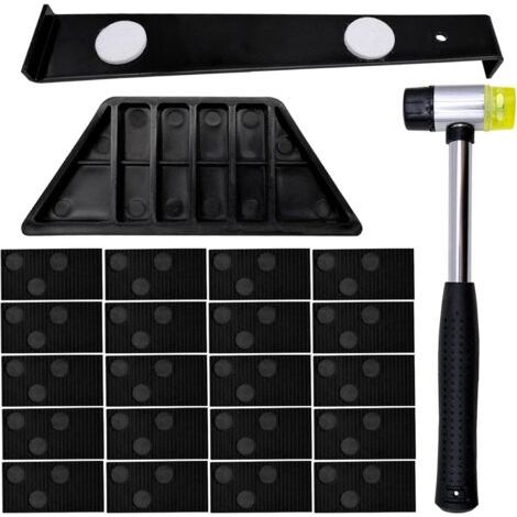23 Pièces Kit Pose Parquet, Barre De Traction, Marteau Double Tête, 20 Cales, Sol Flottant