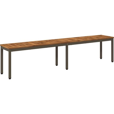 Banco de jardín 201 x 35 x 45 cm Madera de Acacia Sólida vidaXL