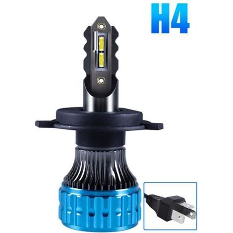 Ampoules H4 LED 20000LM, Phares Avant de Voitures, 120W Très Puissant, 12V, 6000K Blanc,2 Ampoules (1/4)