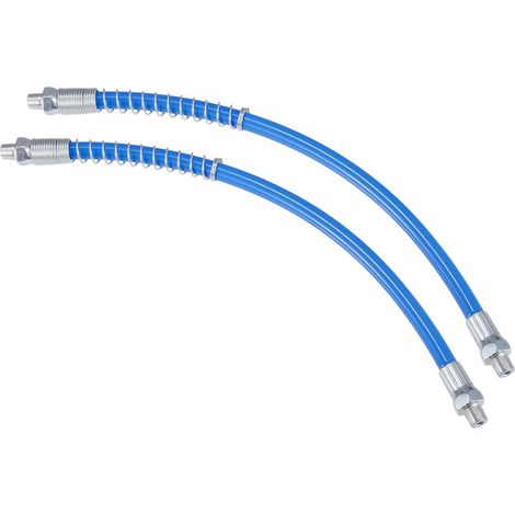 Tuyau De Graissage Antidérapant 2 Pièces pour Remorque Caoutchouc Et Métal, Bleu, 12 Pouces 1/8 NPT, 4500-10000 PSI, Universel Pour Autos Et Marines, Protège-Ressort (1/5)