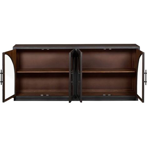 Buffet en bois de manguier foncé Nohea (1/5)