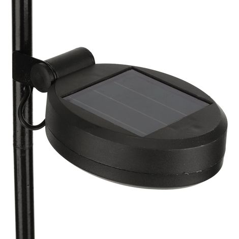 Lot de 2 lampes solaires lune étanches, lanternes LED décoratives en métal pour jardin extérieur avec flamme. (1/5)