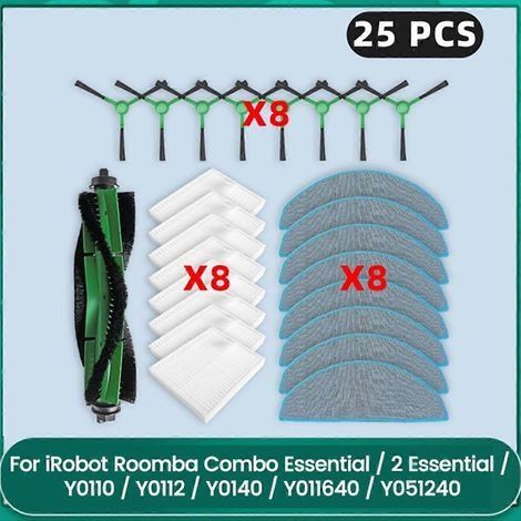 Filtre de brosse latérale principale pour iRobot Roomba Combo Essential/2 Essential/Y0110/Y0112/Y0140/ Y011640/ (1/5)