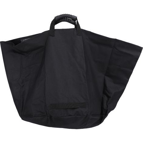 Leaf storage bag with rubber handles, elastic PVC frame, heavy-duty garden waste bag with large capacity (33 gallons), black (1/5)