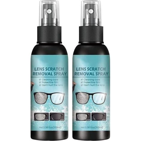 EFFACE RAYURE - RENOVATEUR Spray Anti-Rayures pour Verres De Lunettes Liquide De Réparation De Verres De Pare-Brise Spray Nettoyant (1/4)