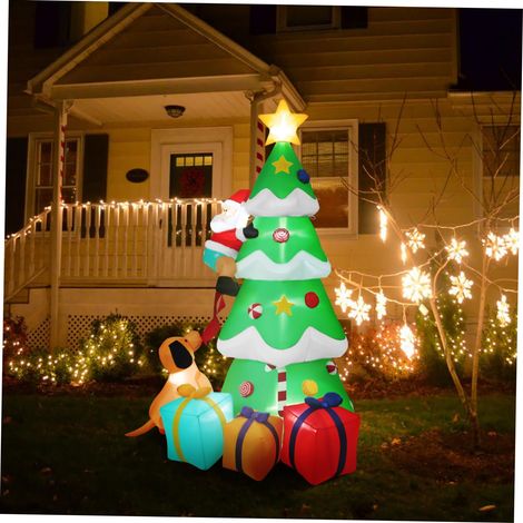 Arbre De Noël Gonflable avec LED Et Décorations De Noël pour Jardin Cour Et Centre Commercial (1/5)