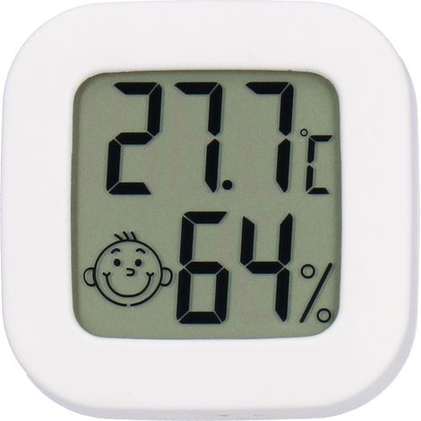 2 Stück Mini-Raumthermometer-Hygrometer zur Wandmontage mit Komfortanzeige für Temperatur und Luftfeuchtigkeit (1/5)