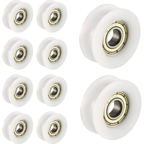 Choyclit – Roulements à billes de gorge 10 pcs – Acier au carbone – Dimensions 6 x 30 x 10 mm – Pour portes mobiles et coulissantes