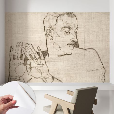 Papier peint adhésif décoratif avec colle pour salon chambre et bureau Installation rapide Personnage expressif 104x70 cm (1/5)