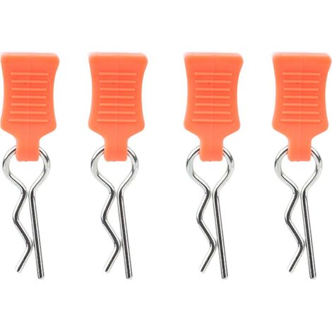Kit de fixation de coque avec goupilles pour voiture RC 1/8, 1/10 et 1/12 (orange) (1/5)
