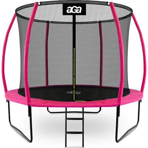 Aga SPORT EXCLUSIVE Trampolino 305 cm Rosa + rete di protezione + scala