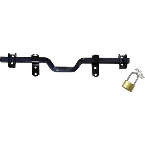 Afbat – Barre de sécurité renforcée 410mm – Système 4 points anti soulèvement – Cadenassable avec cadenas fourni – Pour volets battants