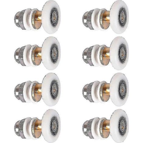 Duschkabinentür – Rollen für Duschkabinen-Schiebetüren, Ersatzrollen, 8 Stück, 23 mm