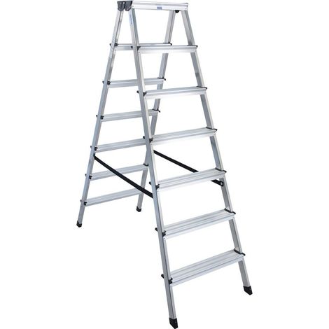 Escabeau double en aluminium 2 x 7 marches