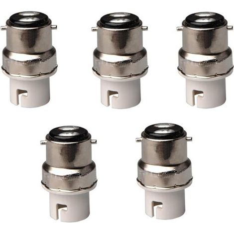 Lot de 5 adaptateurs d'ampoule B22 vers B15 / BA15D / B15D ou LED (1/3)