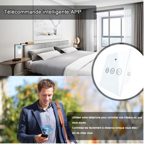 Interrupteur Volet Roulant Connecté, Compatible avec Alexa/Google Home/Smart Life, Contrôle de Commande Vocale(Fil Neutre Requis) 4pack (1/5)