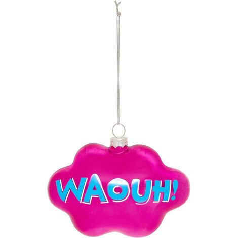 Colgante de abeto «Nube Waouh» de cristal rosa, 8 cm - Feeric lights & christmas (1/2)