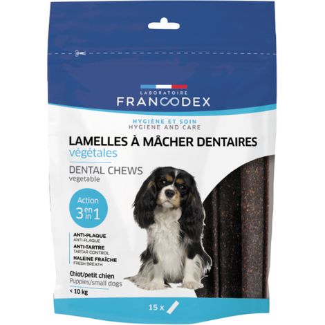Lamelles à mâcher dentaires Francodex pour chien - Taille S - 15 unités - Francodex (1/3)