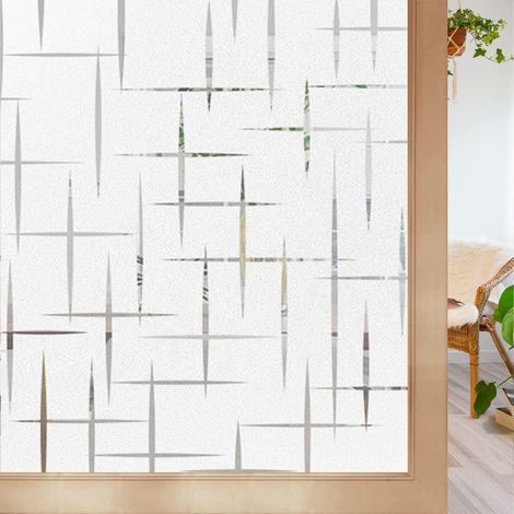Film autocollant pour fenêtre 44.5x200cm Static Privacy UV Protective Decorative Film for Home Office Bedroom Kitchen (1/5)