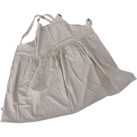 Damen-Küchenschürze mit 2 Vordertaschen – Baumwoll-Leinen-Mischgewebe (80 % Baumwolle, 20 % Leinen) – 82 x 105 cm – Für Cafés, Geschäfte und Küchen – Hohe Qualität (1/5)