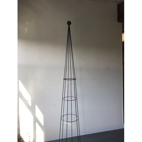 Hampton 8Ft Obelisk (Split) - Solid Steel - L41 x W41 x H243.8 cm - Black - Finial is an additional extra