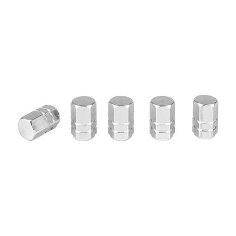 eufab Tapones de válvula de aluminio cromado 15 cm