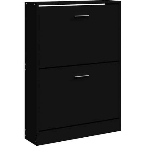 Maison Exclusive - Scarpiera Nero 59x17x81 cm in Legno Multistrato (1/5)