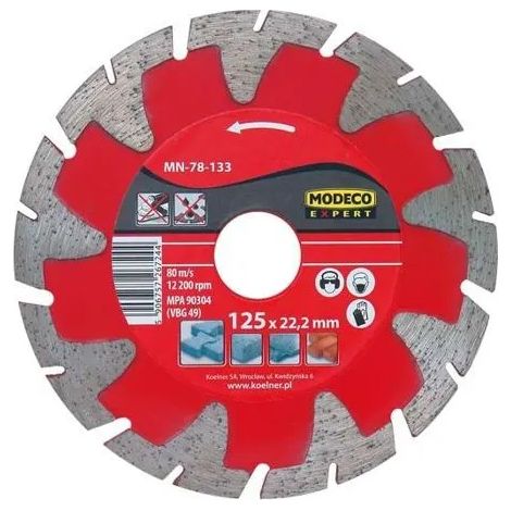 Disque diamant Modeco mn-78-132 115 mm trou 22,23 mm (1/3)