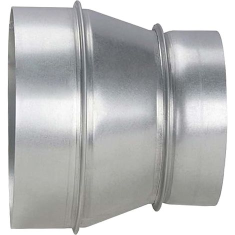 Airope – Réducteur de conduit 125/150 mm en acier galvanisé – Résistant à la corrosion – Pour ventilation, chauffage, climatisation, évacuation d'air