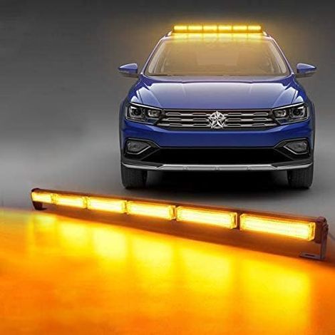 17 modes stroboscopiques clignotants LED d'avertissement orange flash gyrophare voiture barre lumineuse pour camion toit haut jaune feu d'avertissement (1/5)