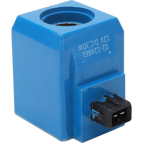 Bobine d'électrovanne 02-124661 12V 30W broche ronde, remplacement pour excavatrice JCB 3c 3cx 3d 3dx 4c 4cx 1400b 1550B (1/5)