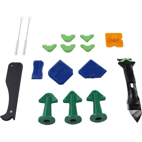 Kit de calfeutrage silicone, grattoir de finition, outils multifonctionnels pour enlever le joint à usage domestique (1/5)