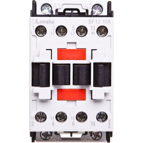 Contactor de potencia 3P 12A 5.7kW a 400VAC AC3, bobina 230VAC 50/60Hz 1NO 0R BF1210A230